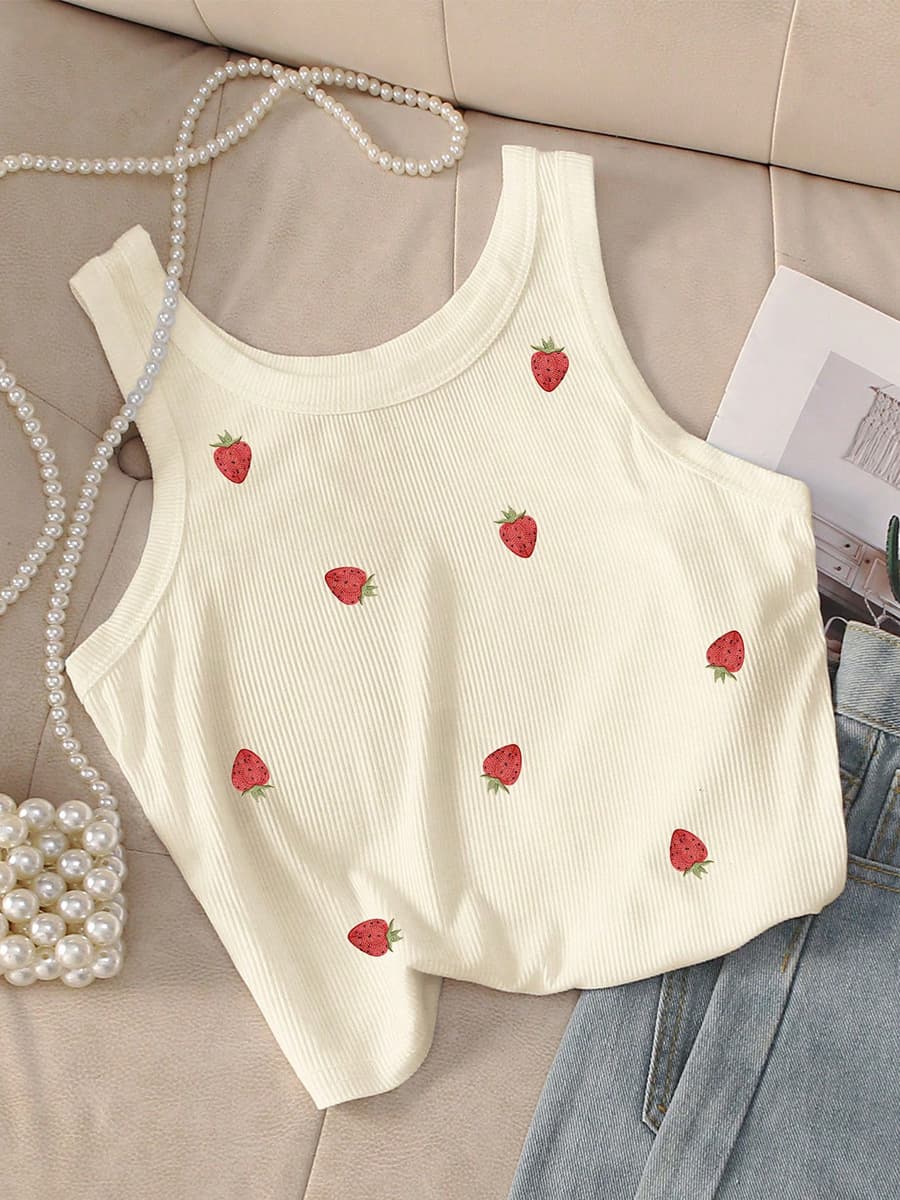 European and American Sexy Camisole 2026 Summer Cross-border Amazon Export Short Printed Sleeveless Top Russian Women's Clothing