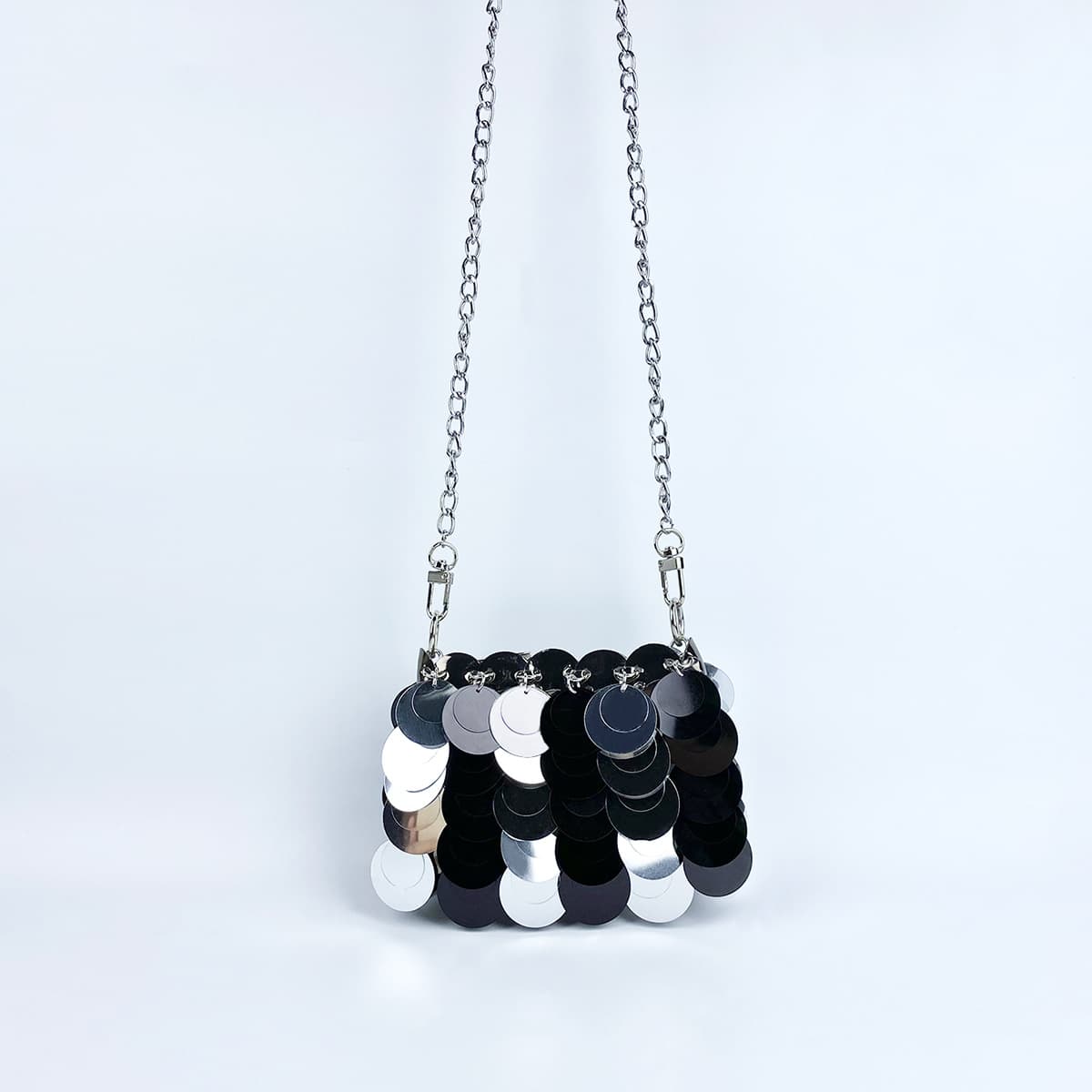 Spring/Autumn Fashion Hot Selling Niche Design Unique Women's Evening Bag with Sequins and Metal Chain - Shoulder/Crossbody/Two-way Bag
