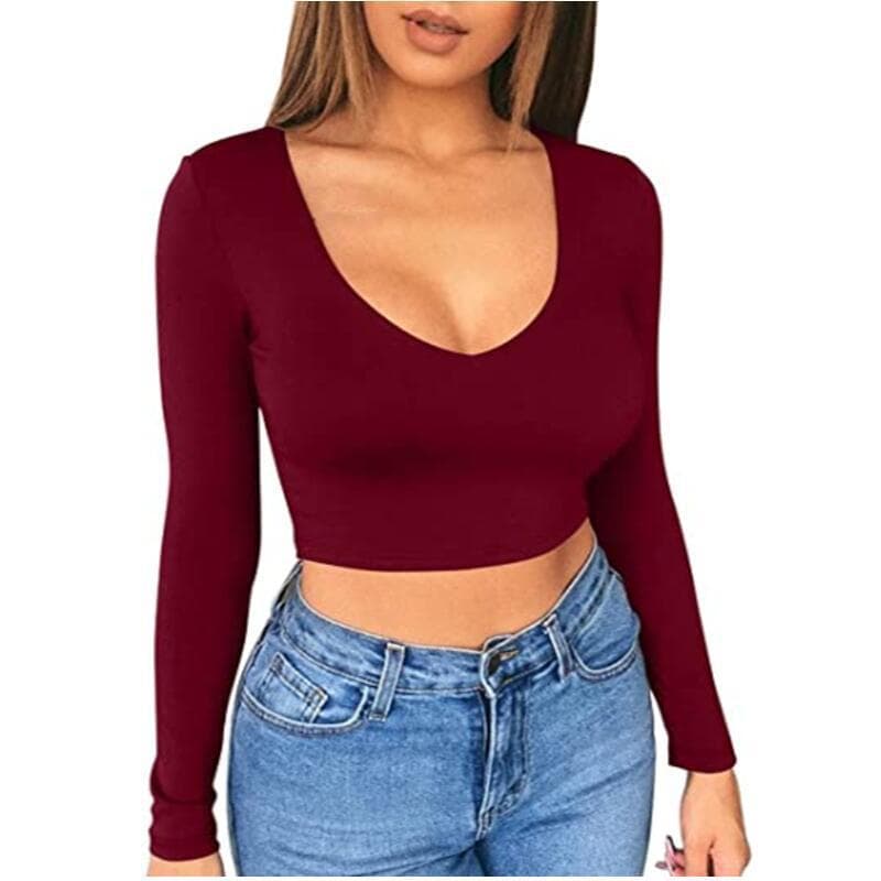 Fashionable 2022 Summer Street Style Polyester Pullover U-Neck Slim Fit Women's T-Shirt Direct Source
