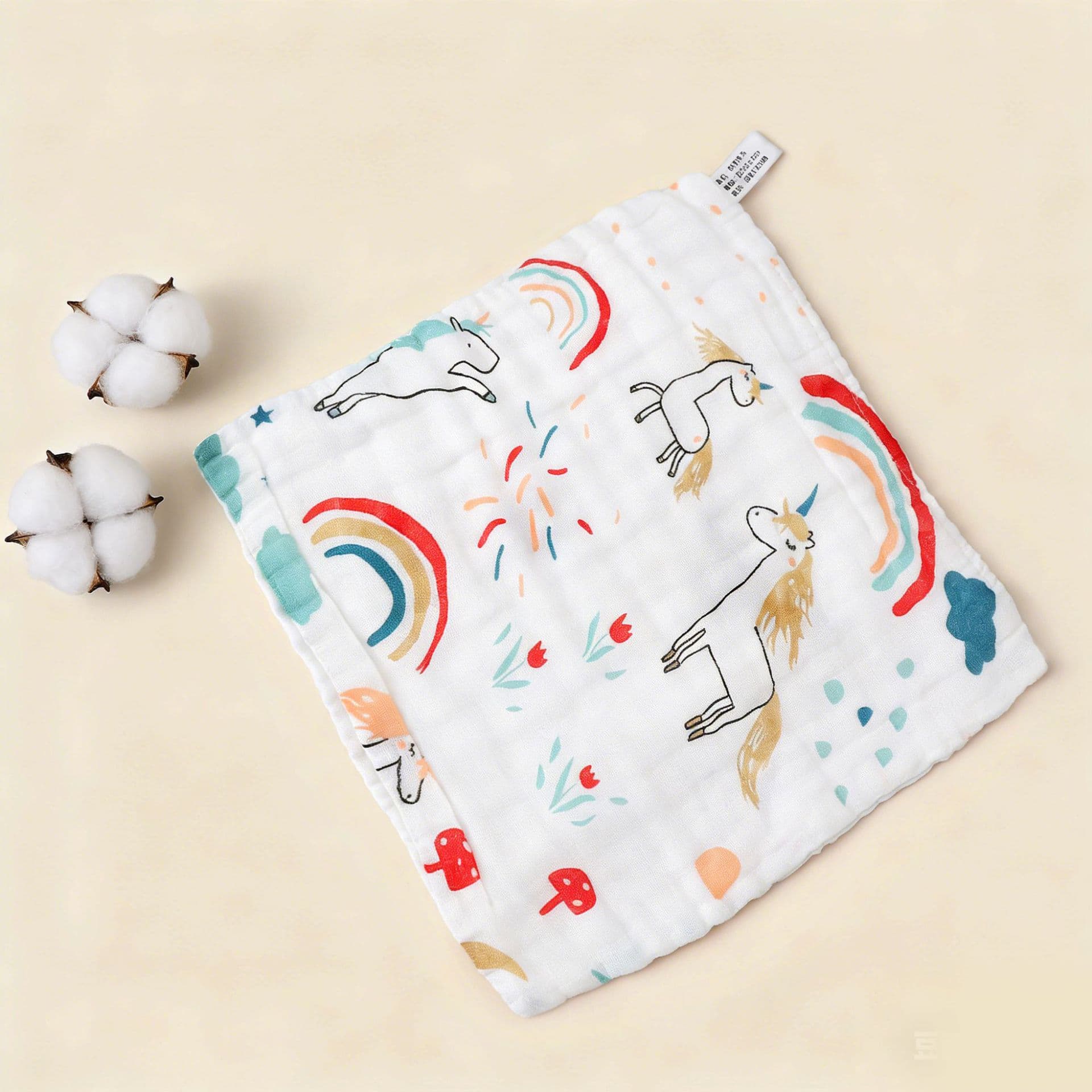Baby Bib 100% Cotton Six-Layer Newborn Face Towel Pure Cotton Handkerchief Gauze Towel High-Density Children's Towel Small Towel