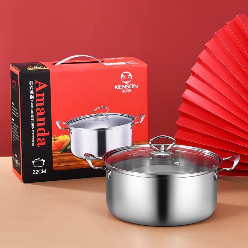 Stainless Steel Soup Pot and Bowl Gift Set, 6-Piece Kitchen Cookware Set, Grand Opening Gift Set
