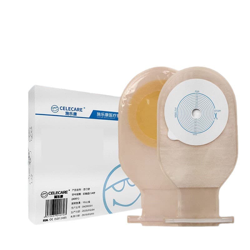 Xilekang A001 One-Piece Ostomy Pouch Adhesive Stoma Bag Opening Pouch Care