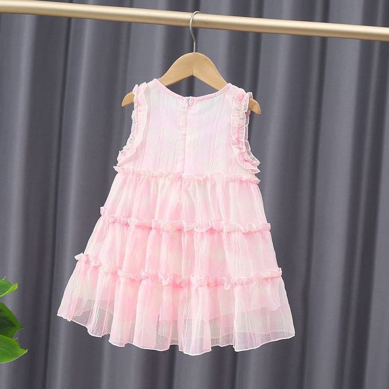 Girls' summer dress, thin and stylish new style, children's princess dress, baby summer chiffon dress