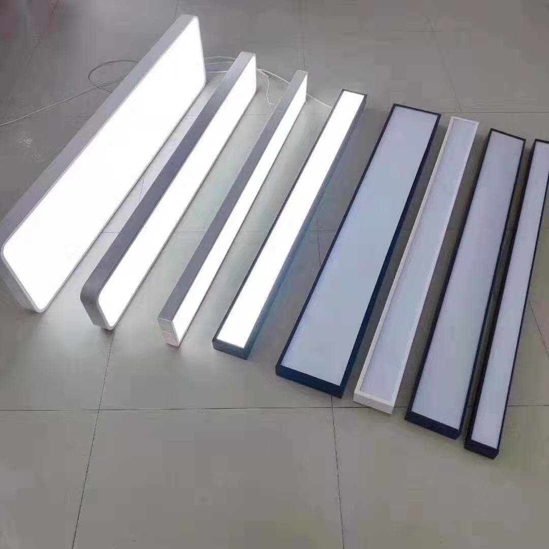 Aluminum Strip Light for Aluminum Square Tube, Office Lighting, Super Bright Linear Wood Grain Color Pendant Light