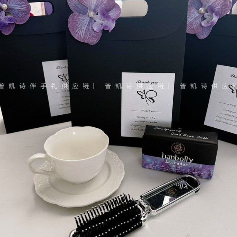 Xiaohongshu Popular Purple Orchid Hot Selling Small Budget Exquisite Gift Bag for Beauty and Nail Salon Event Souvenirs