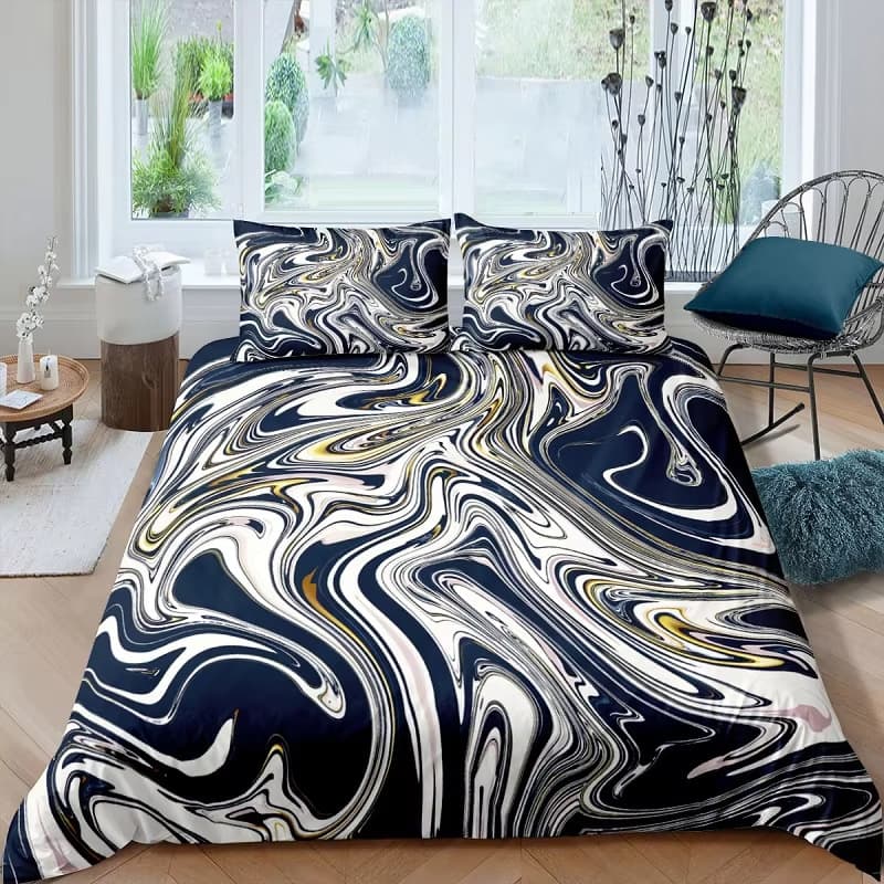 Purple Gold-Plated Down Duvet Cover Set, 3-Piece Bedding Set, Bestseller on Amazon (Cross-Border).
