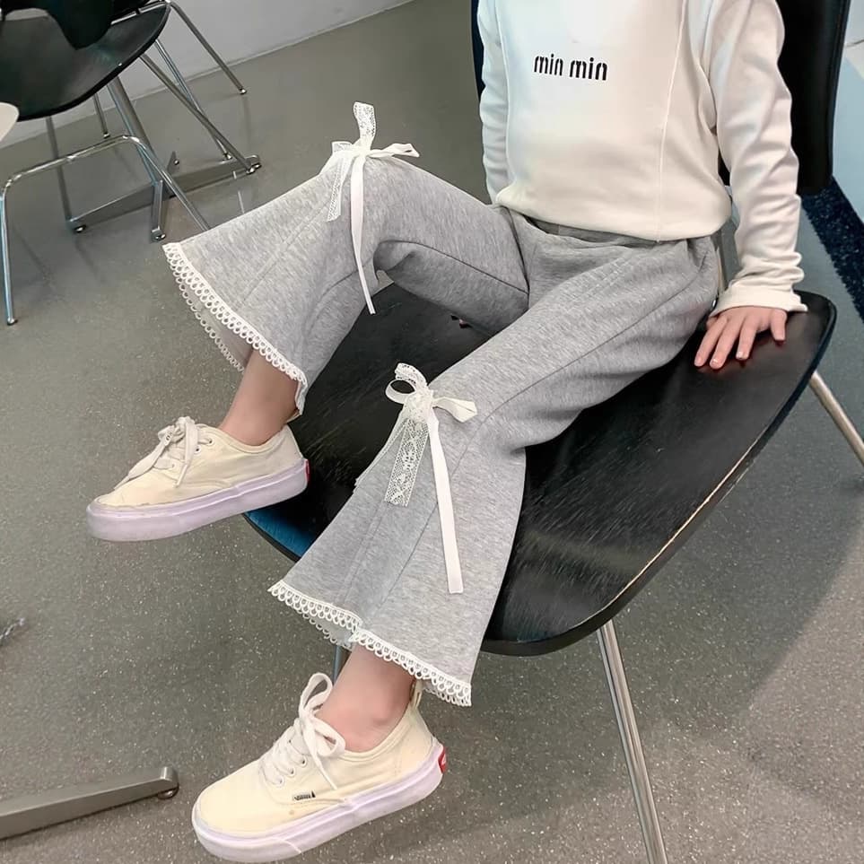 Girls' Pants Spring and Autumn 2025 New Stylish Long Pants Children's Autumn Casual Baby Girl Fall Flared Pants