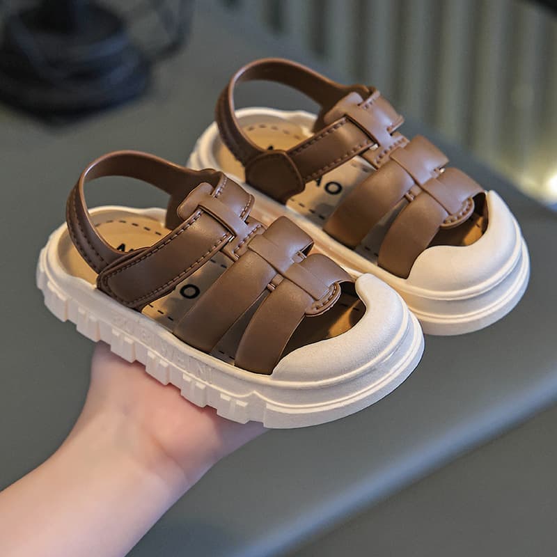 Children's Sandals Boys Summer Slippers 1-5 Years Soft Sole Anti-Slip Beach Shoes
