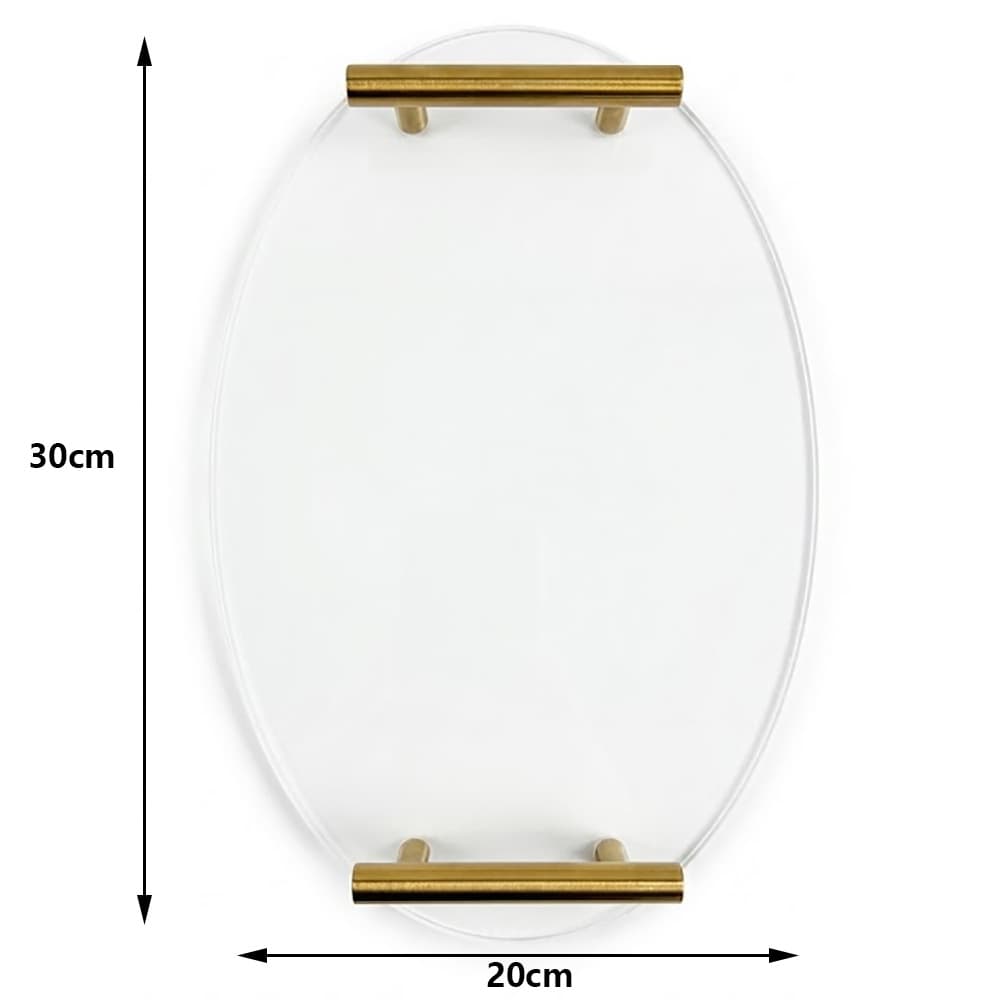 Transparent Acrylic Tray, Suitable for Restaurants, Parties, Home Entertaining, Home Storage, and Jewelry Display