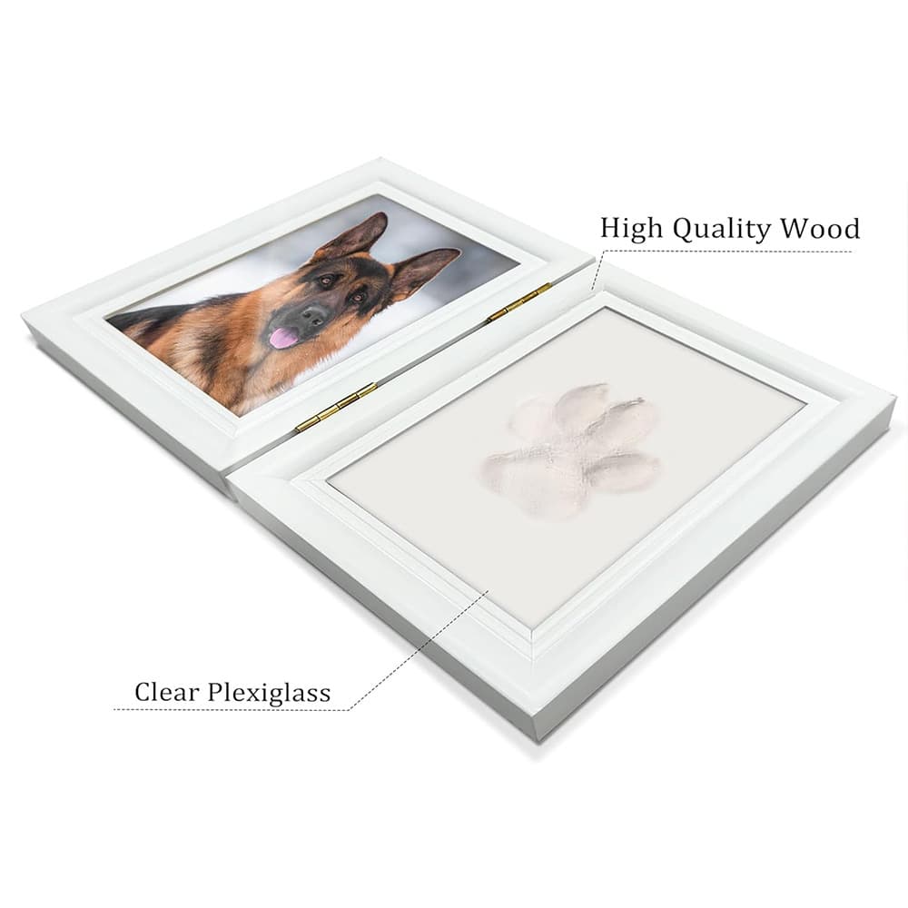 Cross-Border Amazon Pet Photo Frame Three-Dimensional Ornaments Foldable Dog and Cat Photo Hand and Foot Print Commemorative Photo Frame