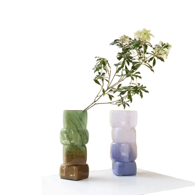 Medieval Glass Vase, Accessible Luxury, High-End Art, Gradient Niche Hydroponic Flower Arrangement, Living Room Table Decoration Ornaments