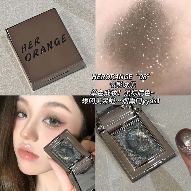 HERORANGE ~Luxury Single Eyeshadow Shimmering Chameleon Rhinestone Highlighting Potato Mash Eyeshadow Palette