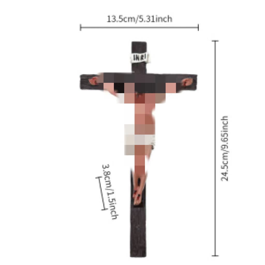 Resin Craft Cross Sculpture Home Indoor Scene Decor