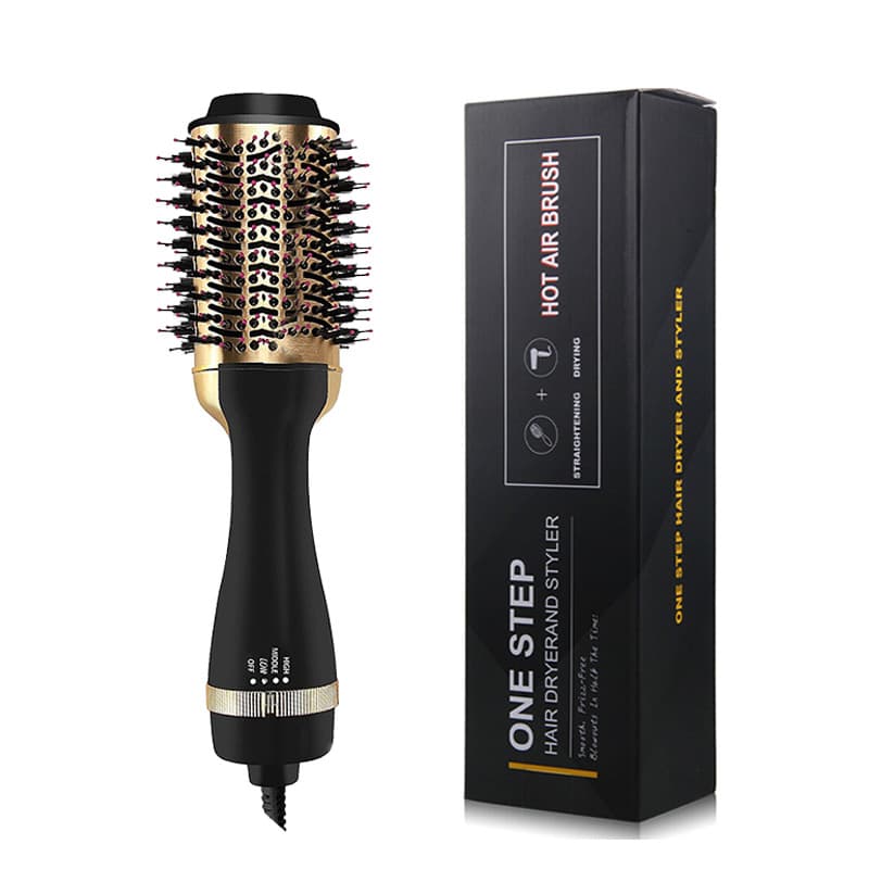 Cross-border Multifunctional Curling Iron Hot Air Brush Blow-dry Comb Curler Hair Styling Straightening Comb Electric Heating Comb
