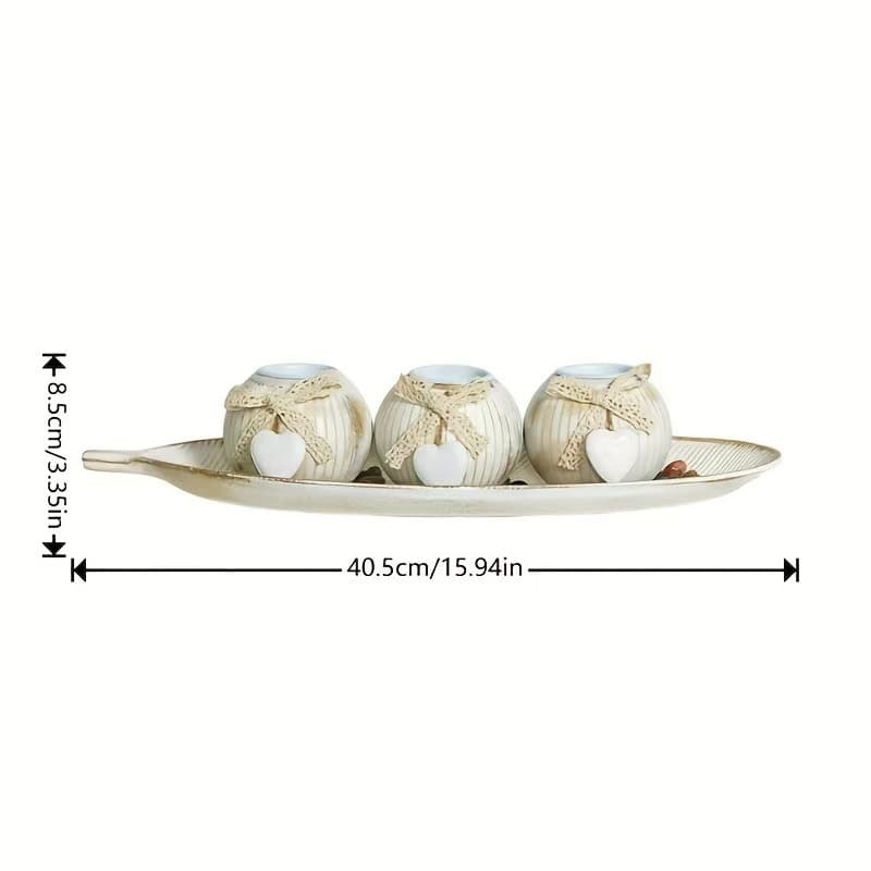 Nordic Wedding Candles, Heart-Shaped Wooden Cylindrical Candle Holders, Atmospheric Candle Holder Decorations, Heart-Shaped Display Plate