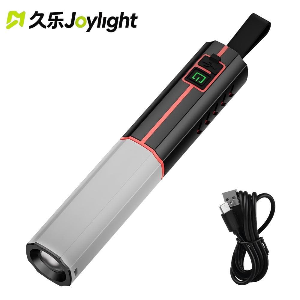 White Laser Flashlight Lightweight Portable Camping Long Battery Life Fast Charging Emergency Outdoor Zoomable High-Power Flashlight