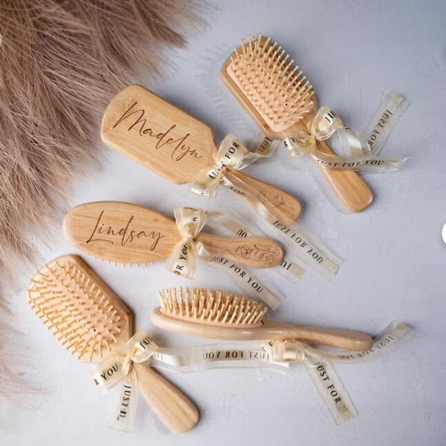 Etsy Bamboo Air Cushion Massage Comb for Women, Soft Tooth Portable Hairbrush, Anti-Static High Appearance Comb