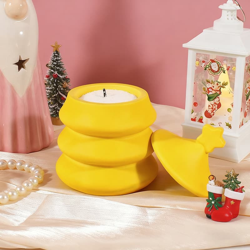 New Christmas Tree Candle Cup Mold DIY Crystal Gypsum Storage Gift Box Silicone Mold