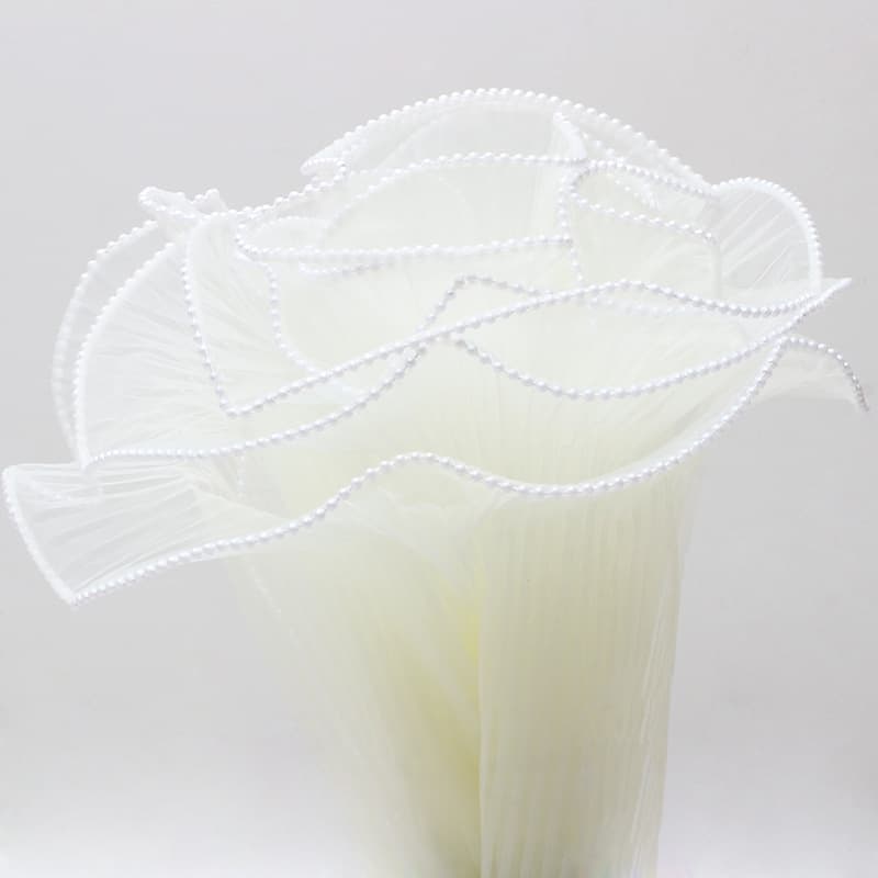 Xihuanong Wave Net Mesh for Floral Bouquet Wrapping, Flower Arrangement Decorative Gauze, Pleated Tulle