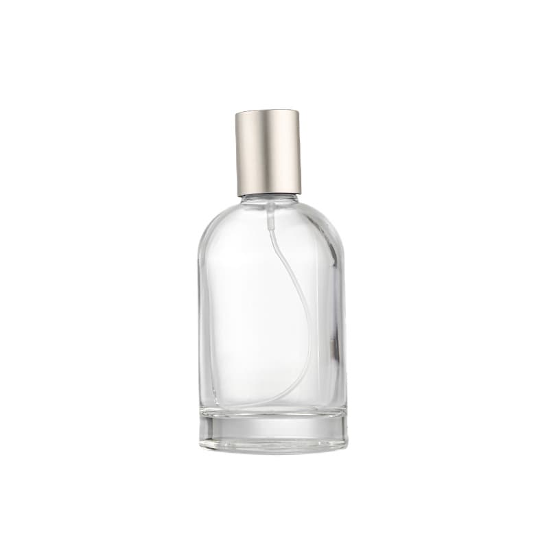 50ml Transparent Lab Perfume Bottle with Spray Cap, Empty Glass Refillable Bottle