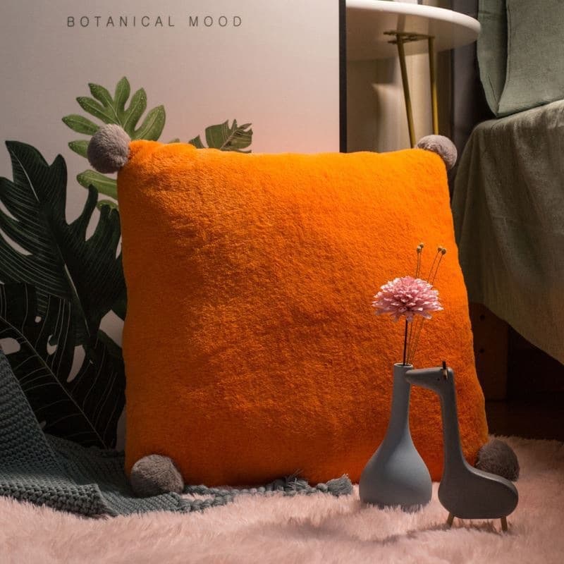 Corduroy Throw Bedroom Cushion Sofa Pillowcase, Solid Velvet Pillow Cover