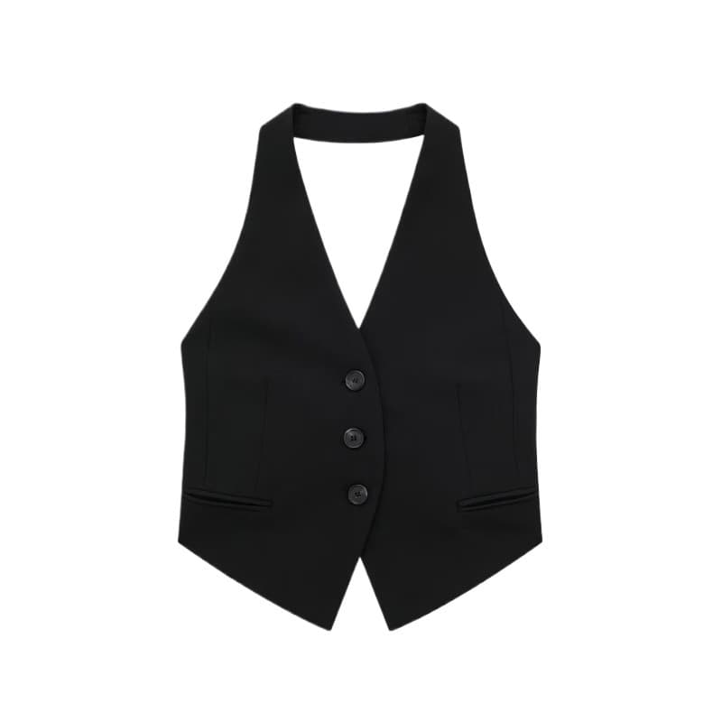 Cross-border e-commerce, wholesale of European and American women's clothing, spring 2024 new style, European and American style, backless halter neck neck.