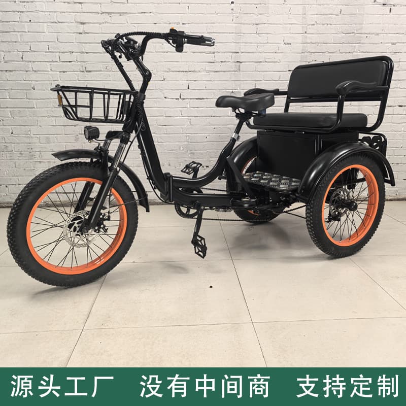 Wholesale 20-inch electric-assisted tricycles with front and rear frames for hauling goods and heavy loads from the source factory.