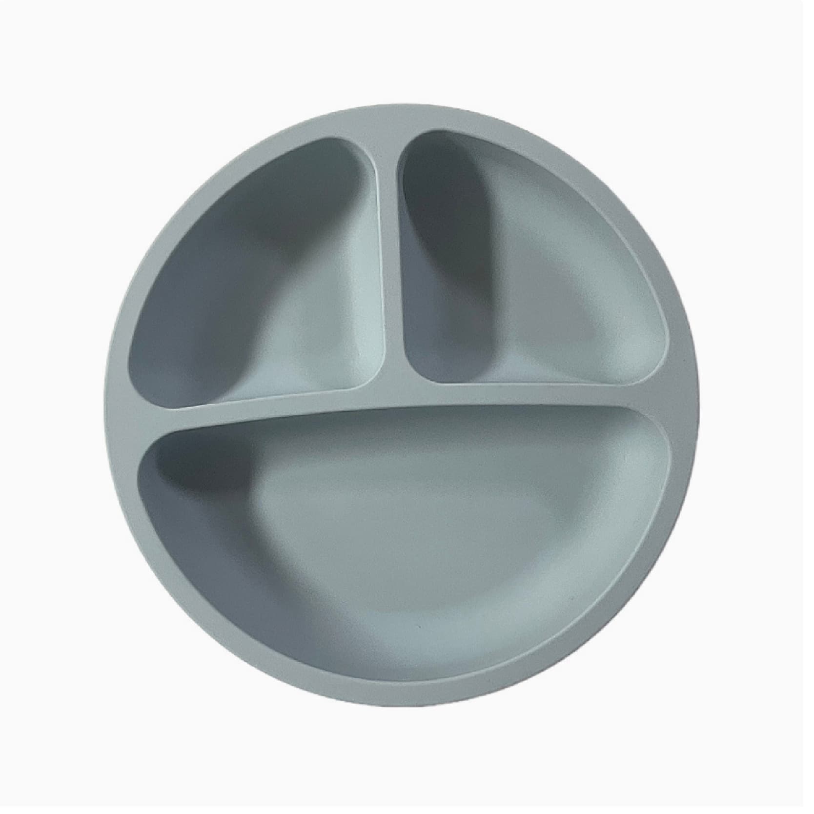 Hot-Selling Baby Food Supplement Silicone Smiley Face Plate with Four Reinforced Suction Cups, Divided Silicone Bowl Tableware for Babies
