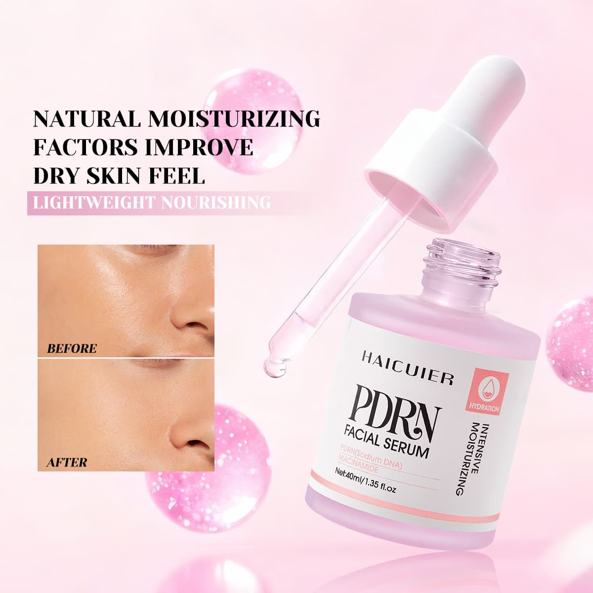 Cross-Border Haicuier Facial Essence Improves Dry Skin, Hydrates, Moisturizes, and Is Easy to Absorb 40ml