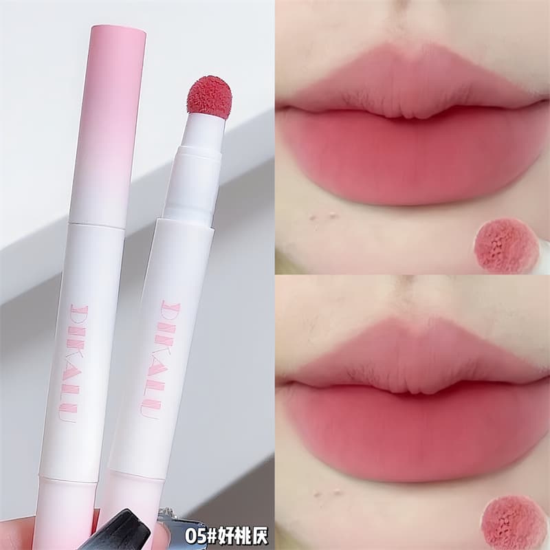 DIKALU Velvet Cushion Lip Cream Matte Lip Gloss Long Lasting Brick Red