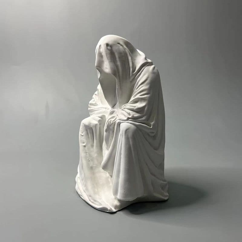 Ghost Wizard Death Robe Desktop Creative Plaster Sculpture Fragrant Stone Ornaments Vintage Niche Quirky Party Gift