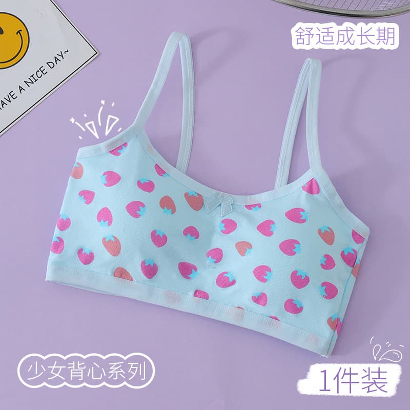 Cotton Teenager Bra Girls Developing Underwear Puberty Vest Camisole Cross Border