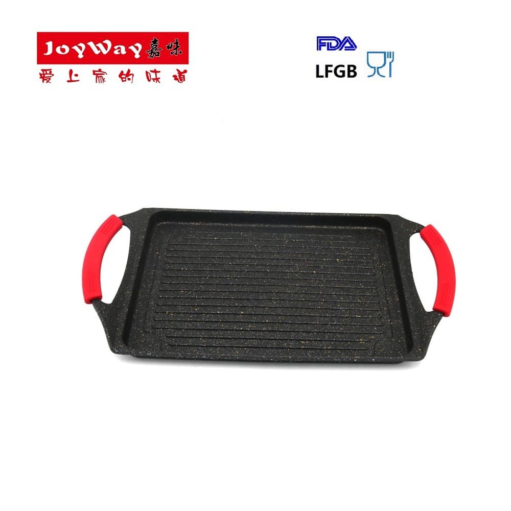 Square Italian-style baking pan, non-stick grill pan, suitable for both induction cookers and gas stoves, factory direct sales.