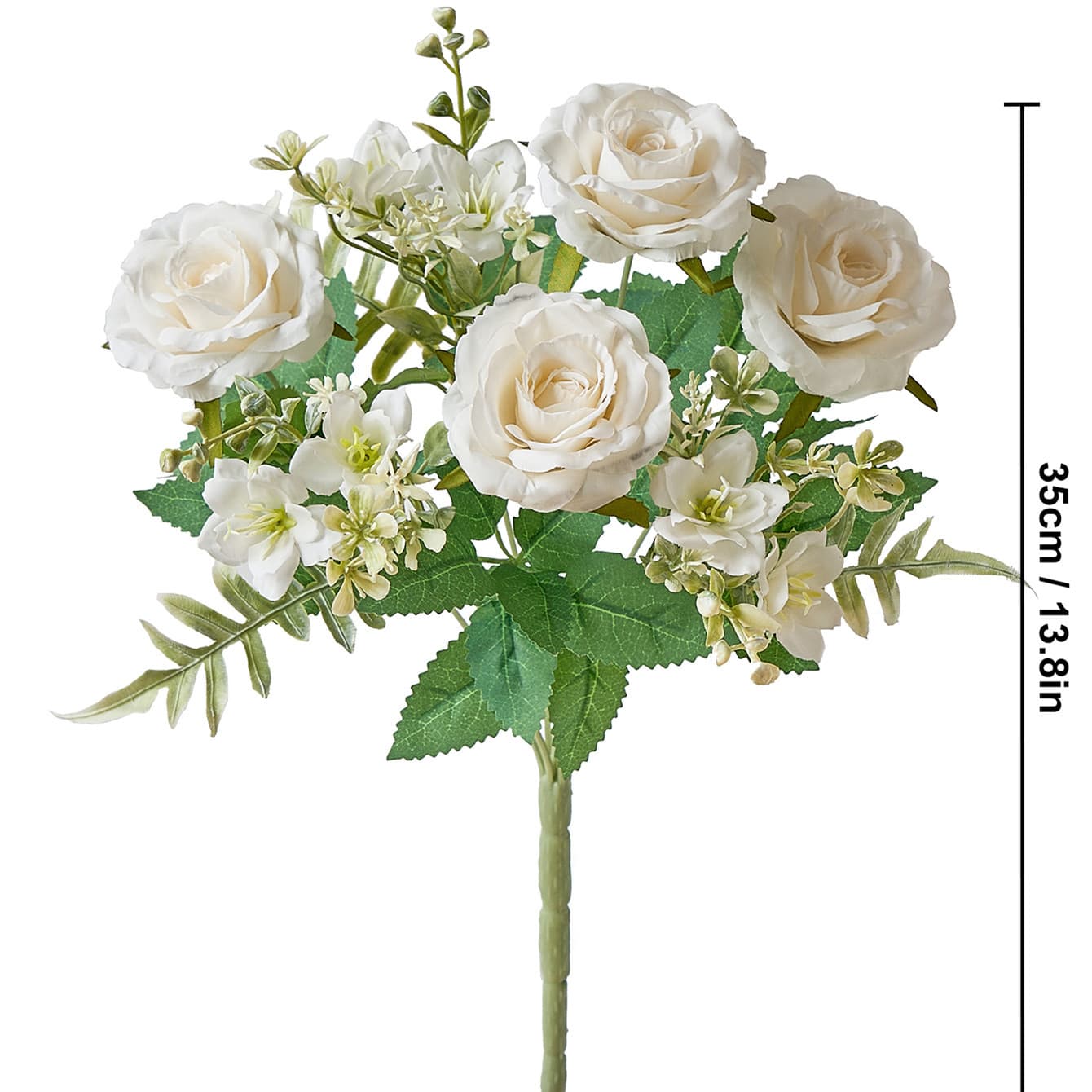Artificial Peony Rose Small Bouquet, Home Decoration Vase Flowers Rose Peony Daisy Silk Flowers