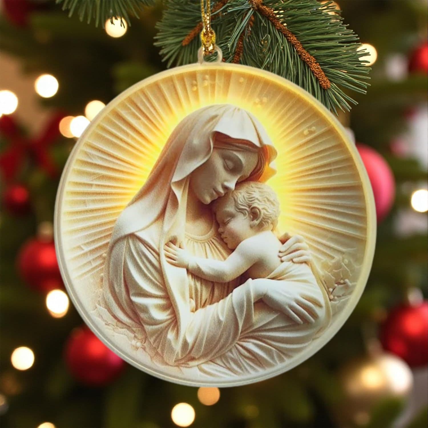 Cross-border Christmas Nativity Star Ornament Acrylic Pendant Home Decoration