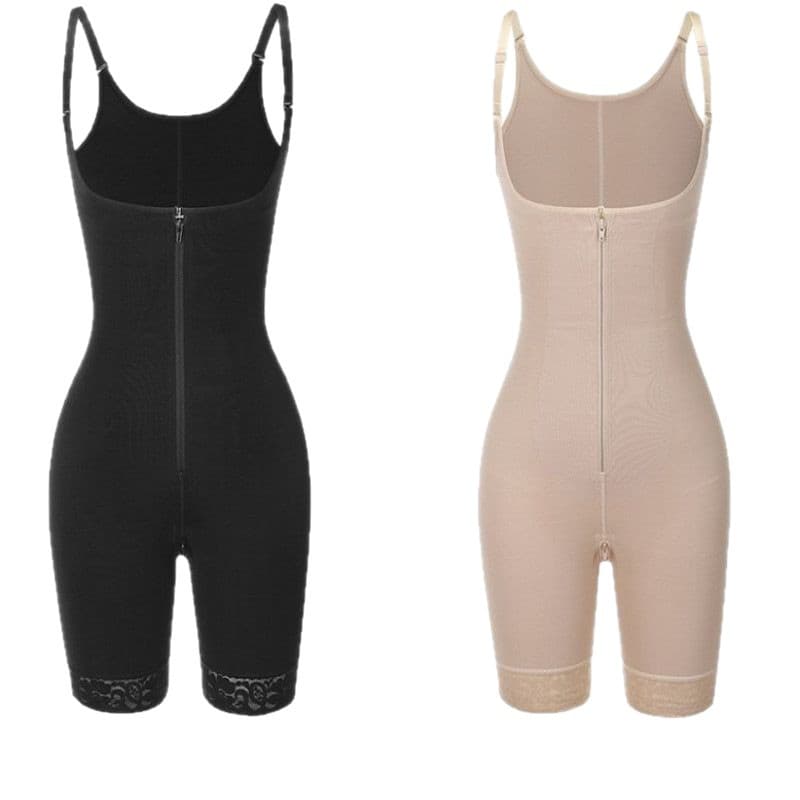 New European and American style body shaping bodysuit, hip lifting and shaping zipper and buckle, tummy control and slimming tight-fitting women's clothing