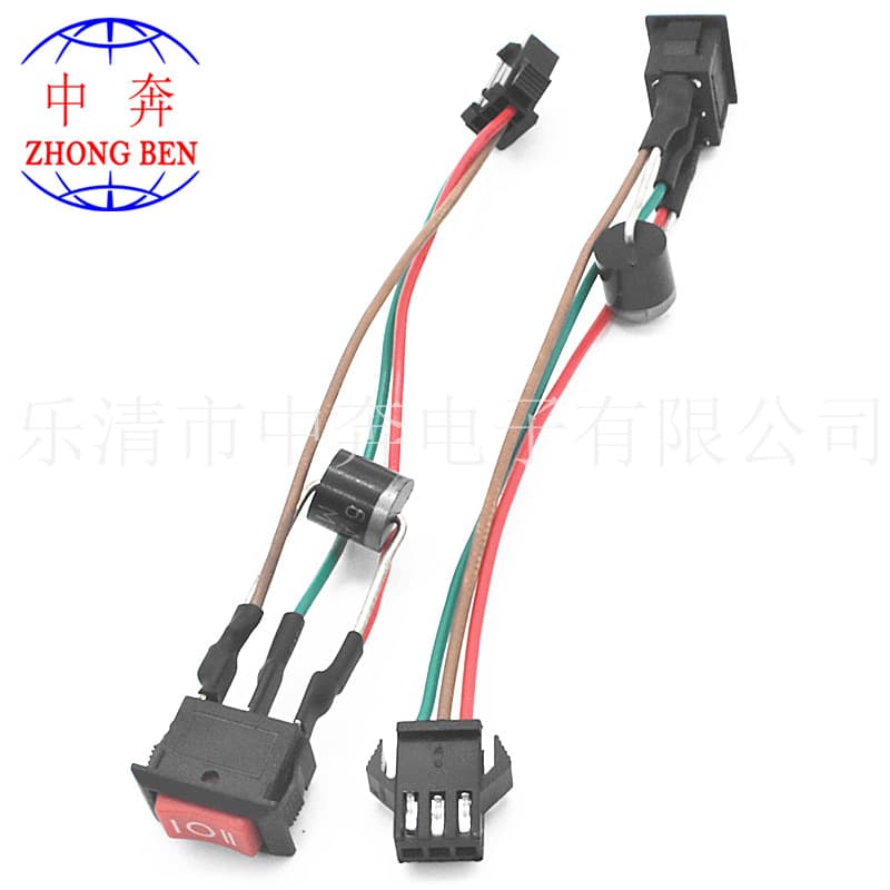 KCD11 10*15 Tripod 3 gear + SM2.54-3P plug connector + rectifier diode control dual motor