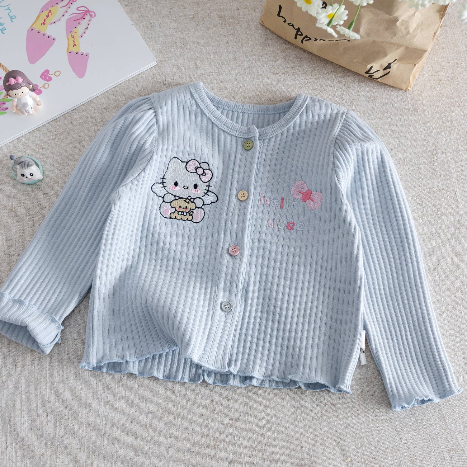 Baby Girl Cardigan Round Neck Autumn Spring Toddler Top Kids Clothing
