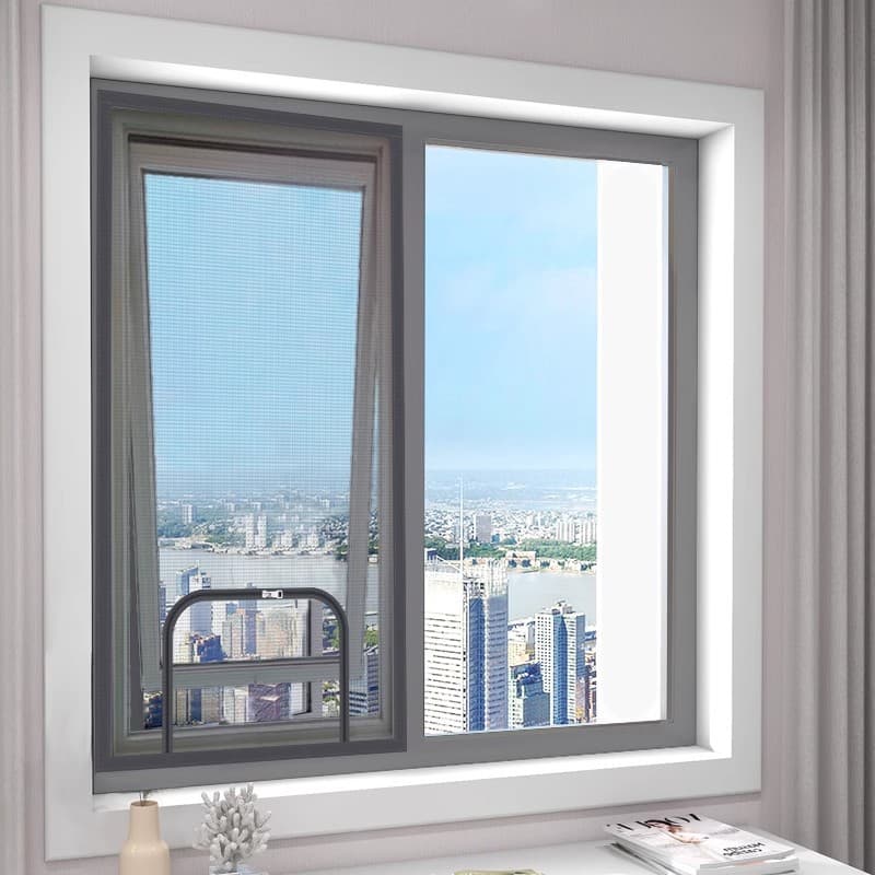 Window mosquito net, window screen mesh, self-adhesive invisible screen for home use, door curtain with Velcro, no drilling required, outward opening window