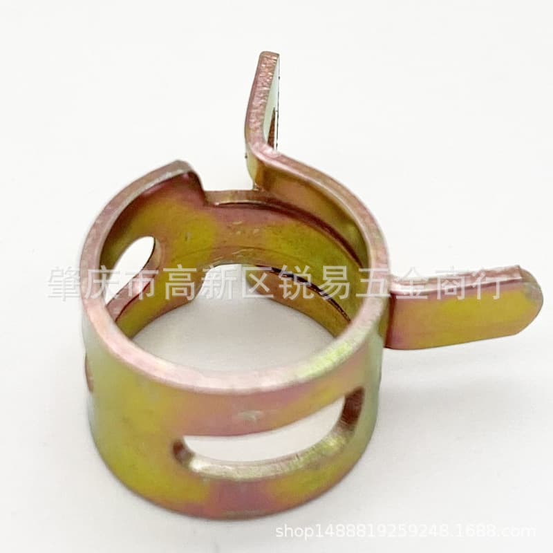 Pinch hose clamp thickened color zinc-plated washing machine gas pipe clamp water pipe automobile oil pipe spring clamp inch pipe clamp