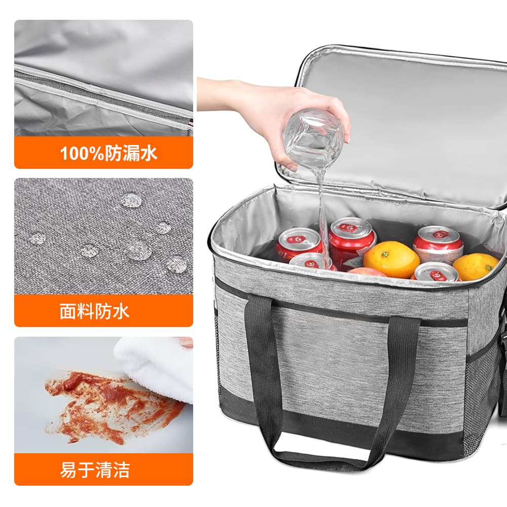 Cross-border best-selling insulated shoulder bag, waterproof PEVA picnic bag, leak-proof and airtight food storage bag, beer cooler.