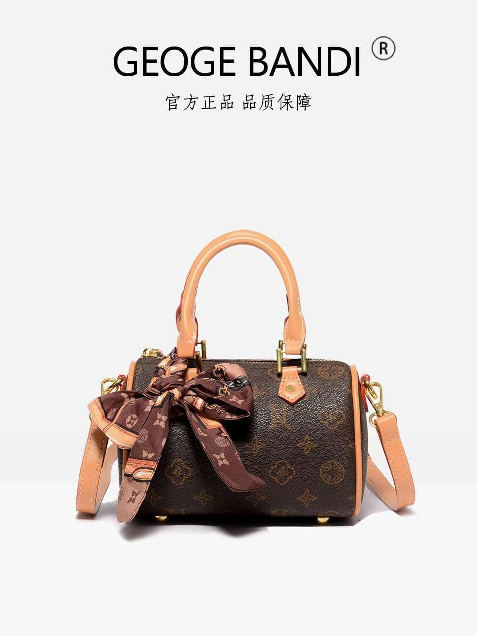 Printed Monogram Pillow Bag Handbag Women's 2025 New Premium Boston Shoulder Crossbody Bag Small Bag