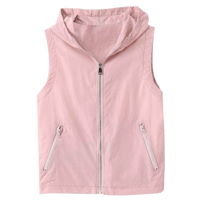 Plus Size Spring Summer Fall 2024 New Hooded Sleeveless Loose Fit Vest for Women Trendy Ins Style
