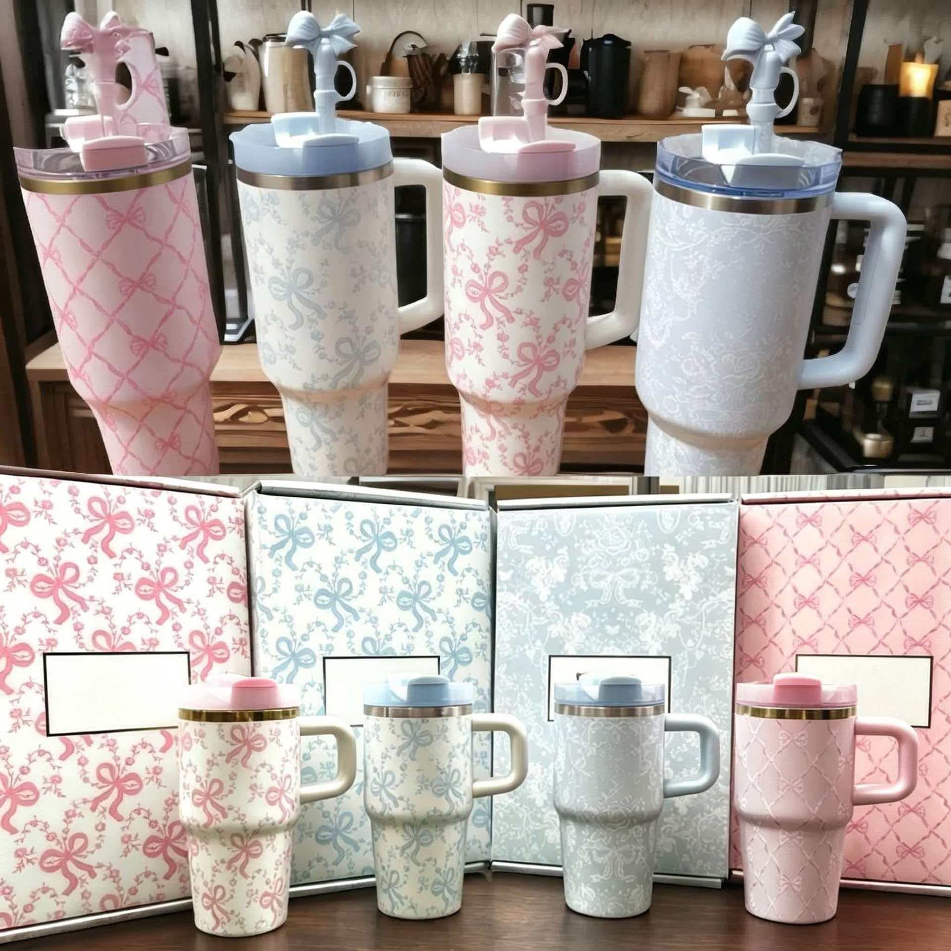 High-demand hot-selling in stock Stanley 304 stainless steel floral gift box 20oz compact car cup