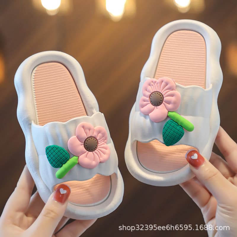 Children's Summer Slippers Girl Princess Bow Anti-Slip Soft Bottom Outdoor Fashion Sandals
