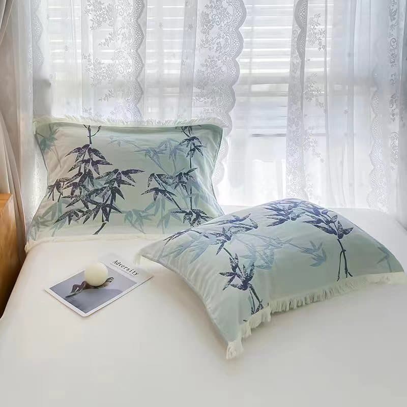Chinese Style Cotton Pillowcase Gauze Pillowcase Pillow Towel Pad Single Home European Style Couple Pair
