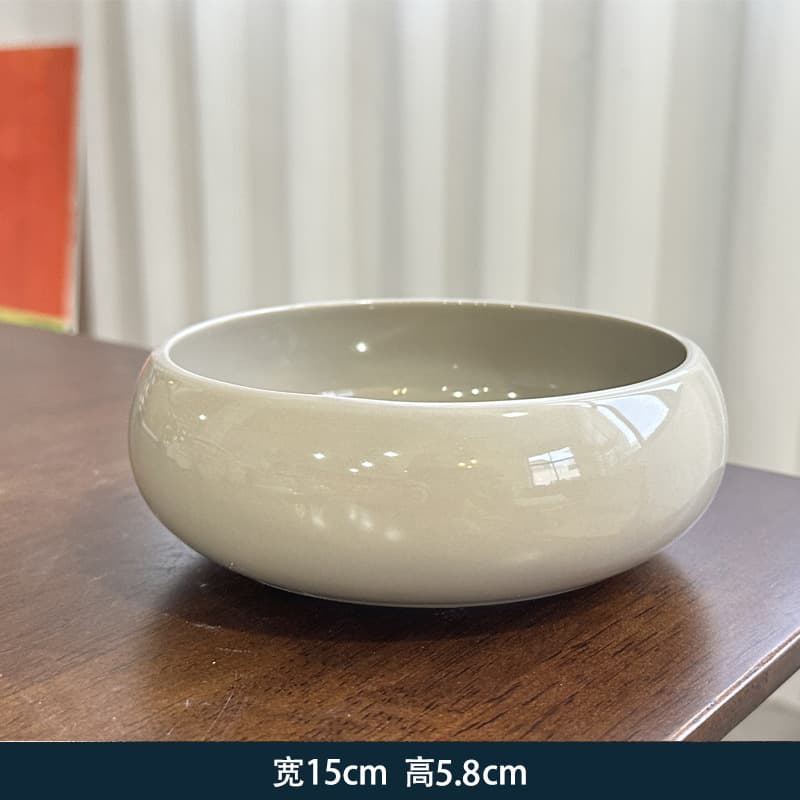 Large Coarse Pottery Tea Rinse Bowl, Extra Large Household Ceramic Tea Set Accessory, Tea Bowl Washer, Tea Ceremony Water Container