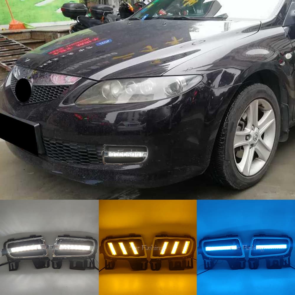 For Mazda 06-09 Daytime Running Lights Old Horse Six LED Daytime Running Lights Horse 6 Fog Lights Turn Lights