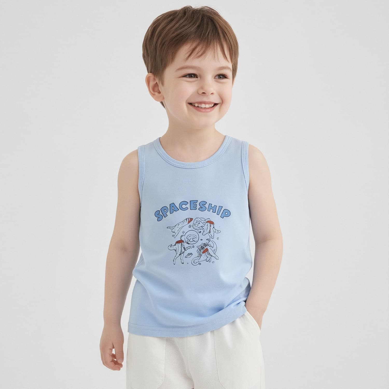 T Summer New Cotton Kids Vest Korean Style Undershirt Lycra Cotton Thin Inner Wear Boys Vest for Toddlers and Children