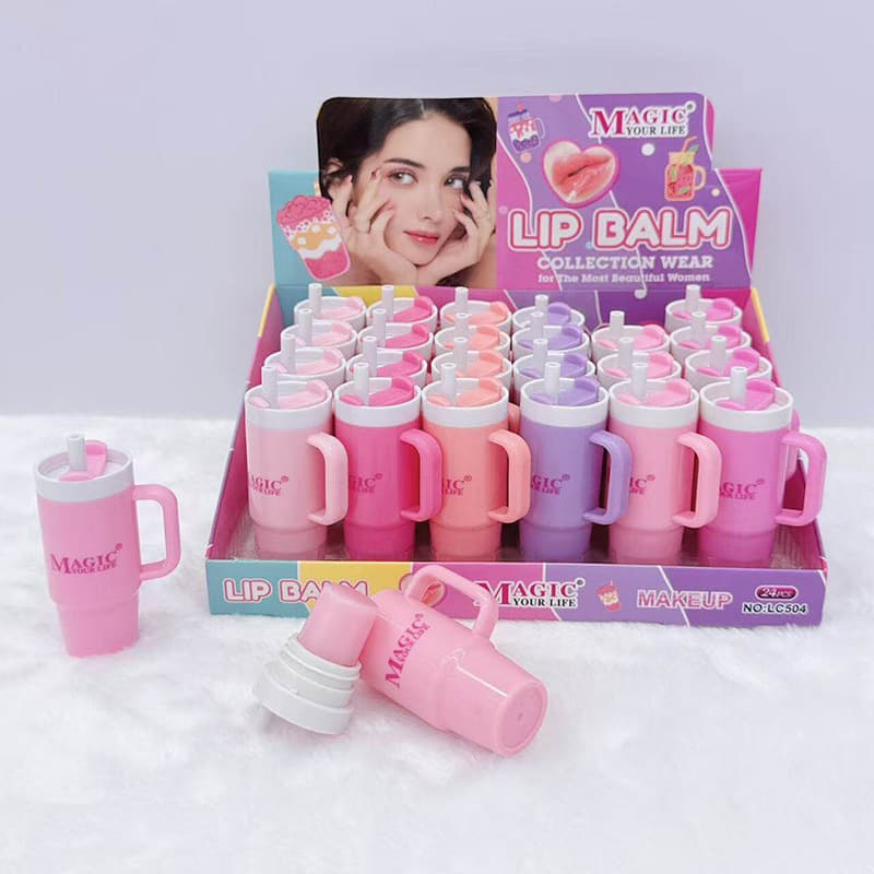 New foreign trade cross-border cute cartoon bear mermaid penguin lip freeze lip balm lip care spot wholesale